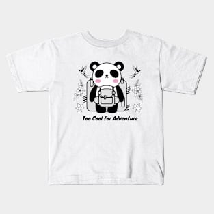 Adventurous Panda Journey Kids T-Shirt